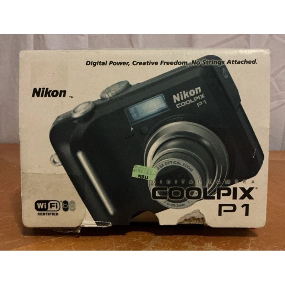 Nikon Coolpix P1 8MP Digital Camera Black 8.0 megpixels, 3.5x Zoom Lens Error